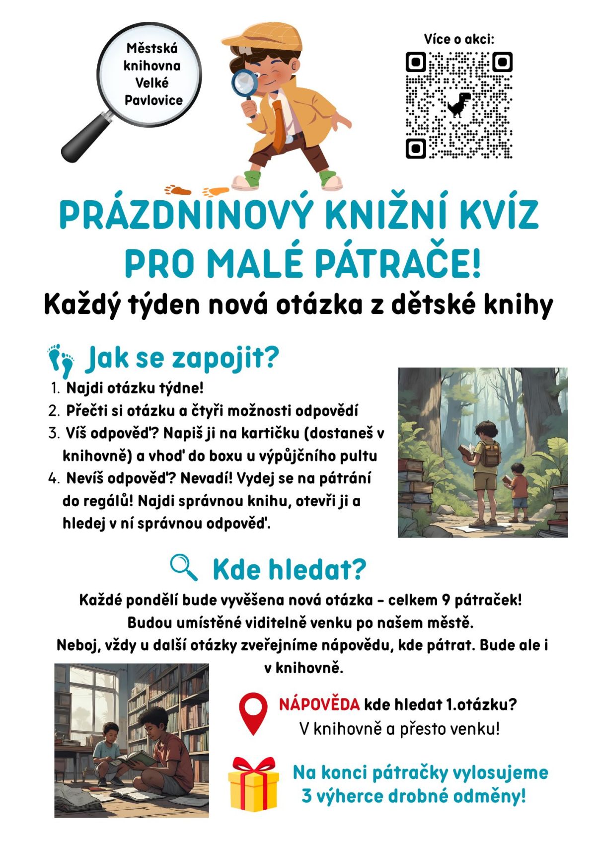 PRÁZDNINOVÝ KNIŽNÍ KVÍZ PRO MALÉ PÁTRAČE