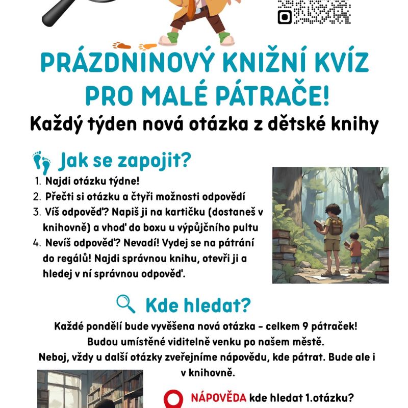 PRÁZDNINOVÝ KNIŽNÍ KVÍZ PRO MALÉ PÁTRAČE