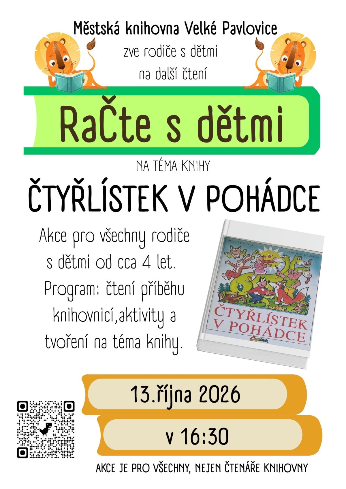 Říjnové RaČte s dětmi se Čtyřlístkem