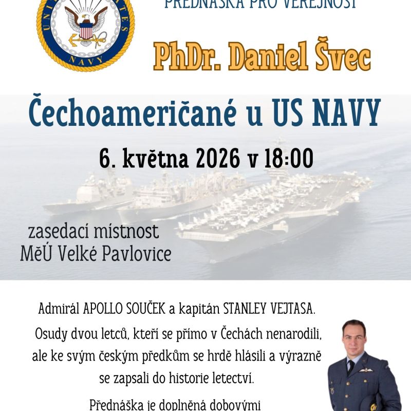 Přednáška Čechoameričané v US NAVY doktora Daniela Švece