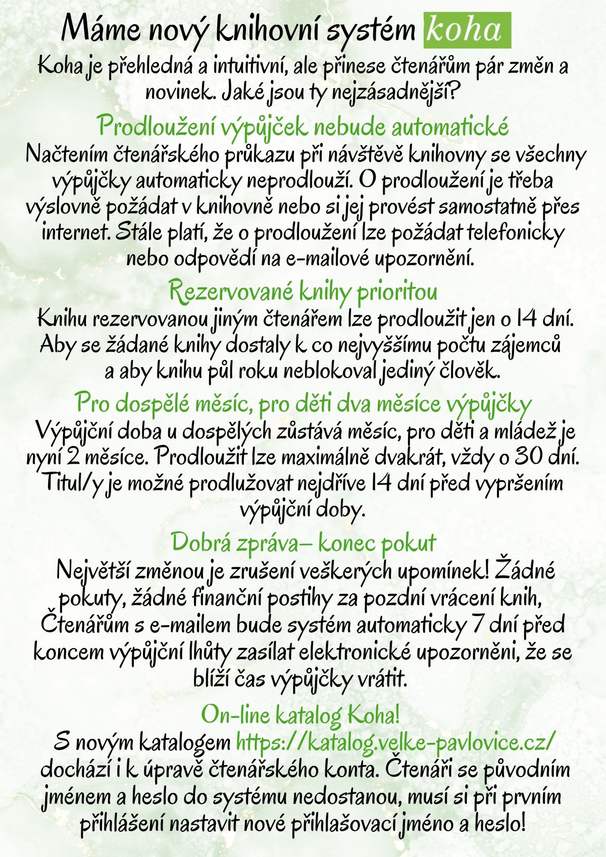Máme nový knihovní systém Koha