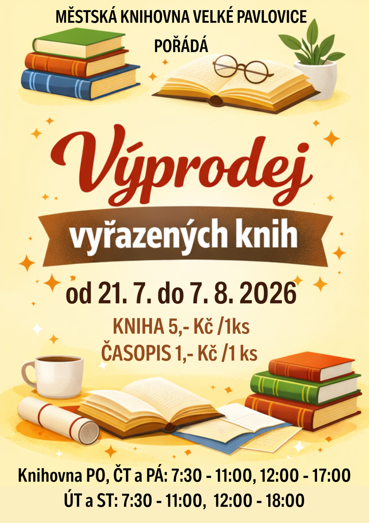 Prázdninový výprodej vyřazených knih